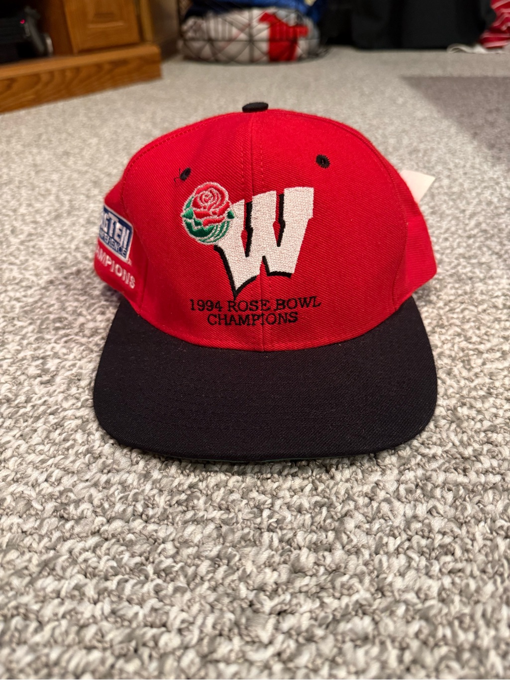 New Vintage 1994 Wisconsin Badgers Ncaa Football Rose Bowl Champs Hat Deadstock New Vintage 1994 Wisconsin Badgers Ncaa Football Rose Bowl Champs Hat Deadstock
